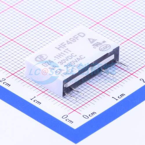 功率继电器 HF49FD/024-1H11T SIP,5x20mm 4 24V 电子元器件配单