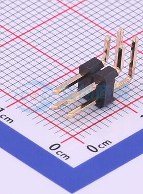排针 X6521WR-2x02H-C60D30 弯插,P=2.54mm 2x2P 方针 电子元器件
