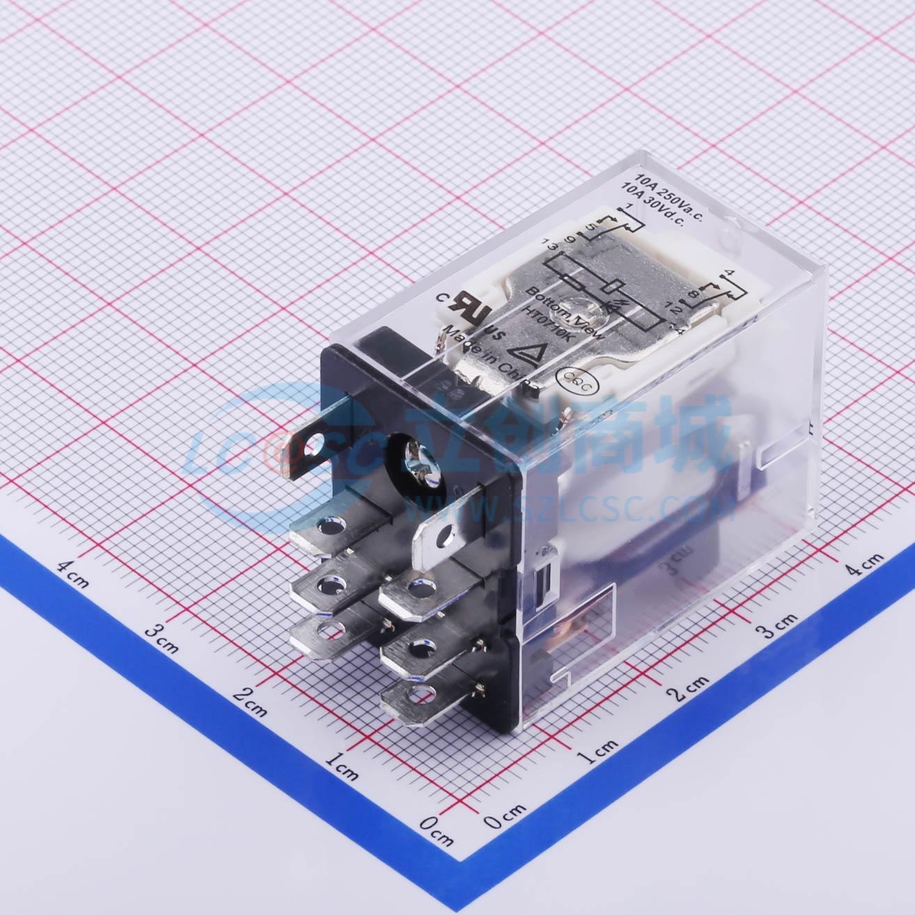 功率继电器 HF13F/A110-2Z1D 插件,21.5x28mm 8 110V 电子元器件