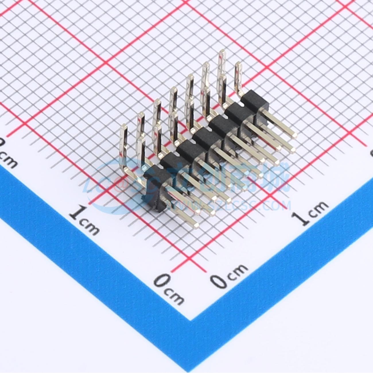 排针 DS1025-06-2x7P8BR1-B弯插,P=2mm 2x7P电子元器件配单