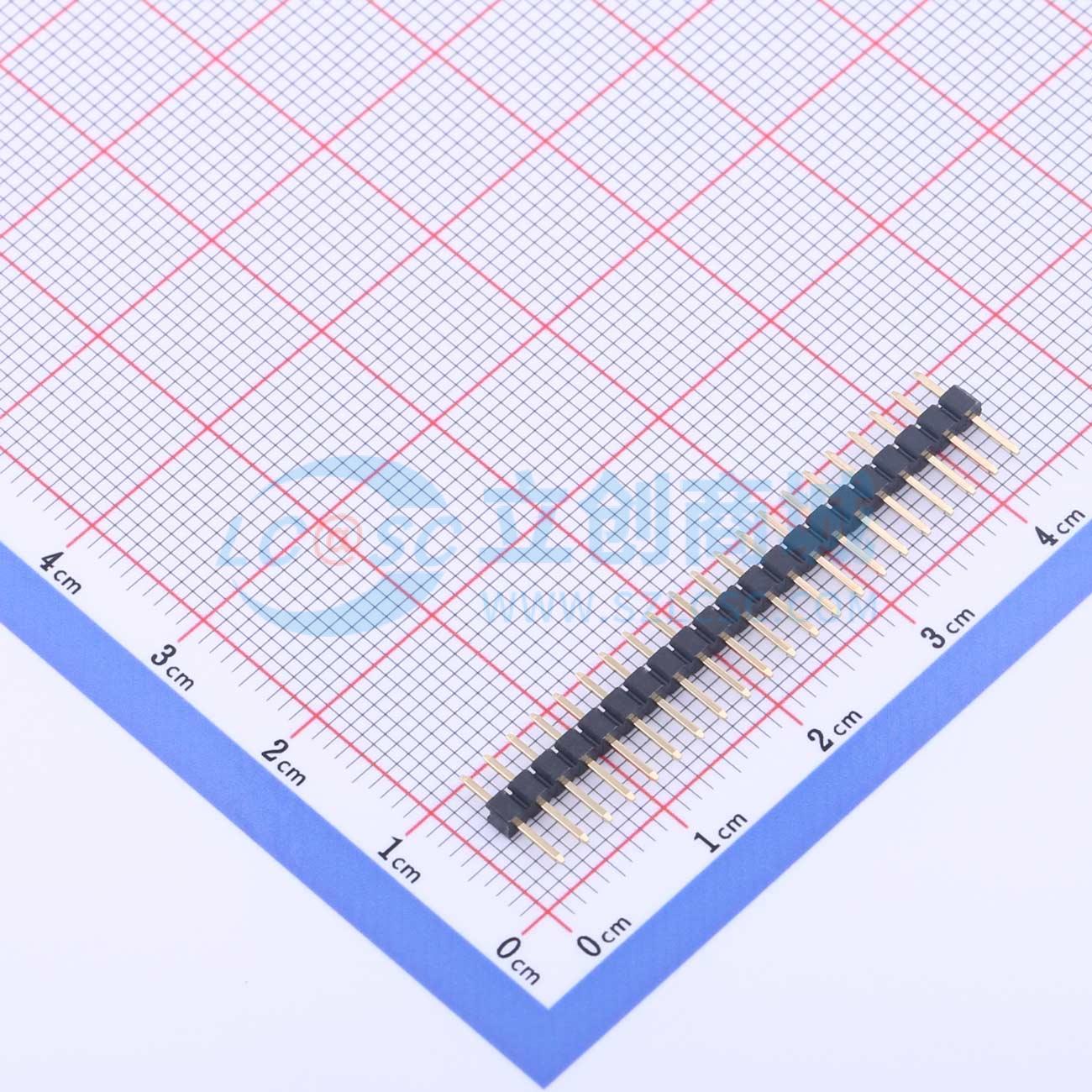 排针 X4611WV-21I-C40D28 插件,P=2mm 1x21P 方针 电子元器件配单