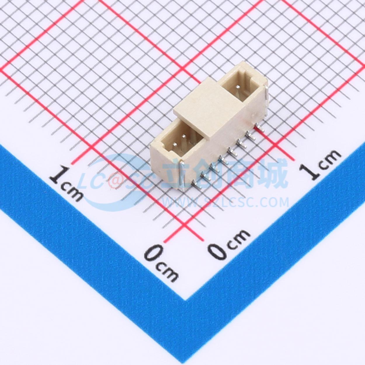 线对板针座 ZX-SH1.0-8PLT SMD,P=1mm 1x8P 立贴 电子元器件配单