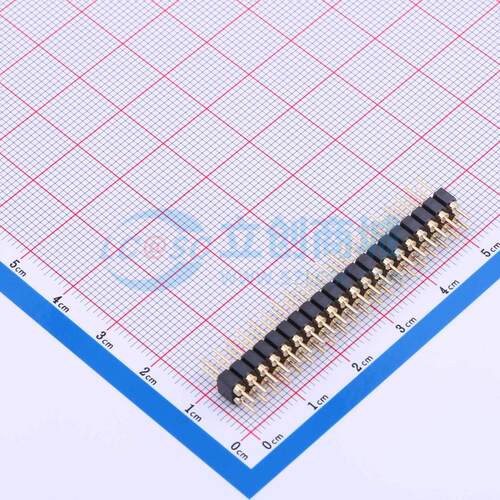 排针 PZ254-2-20-Z-C 插件,P=2.54mm 2x20P 圆针 电子元器件配单