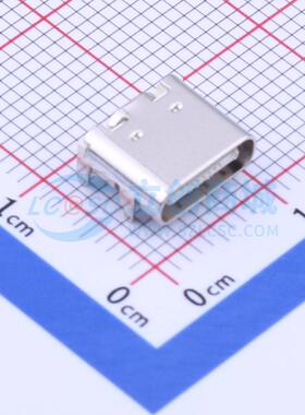 USB连接器 TYPE-611-T3-W SMD 白胶白色外壳四脚插件端子镀金 Typ