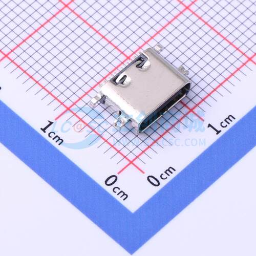 USB连接器 TYPE C-CQ-111PWB SMD 沉板1.6铜卡勾二次MD L=6.5 Typ
