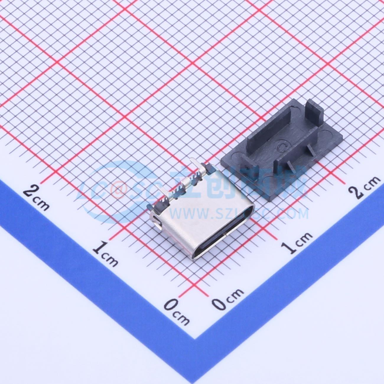 USB连接器 U263-241N-4BQC02 SMD 3.1TYPE-C连接器 母座24P直立式