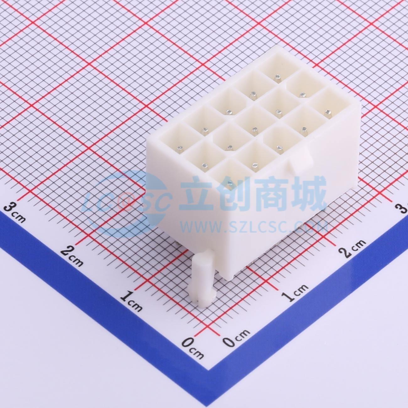 线对板针座 HX41406-15A 插件,P=4.14mm 3x5P 直插 电子元器件