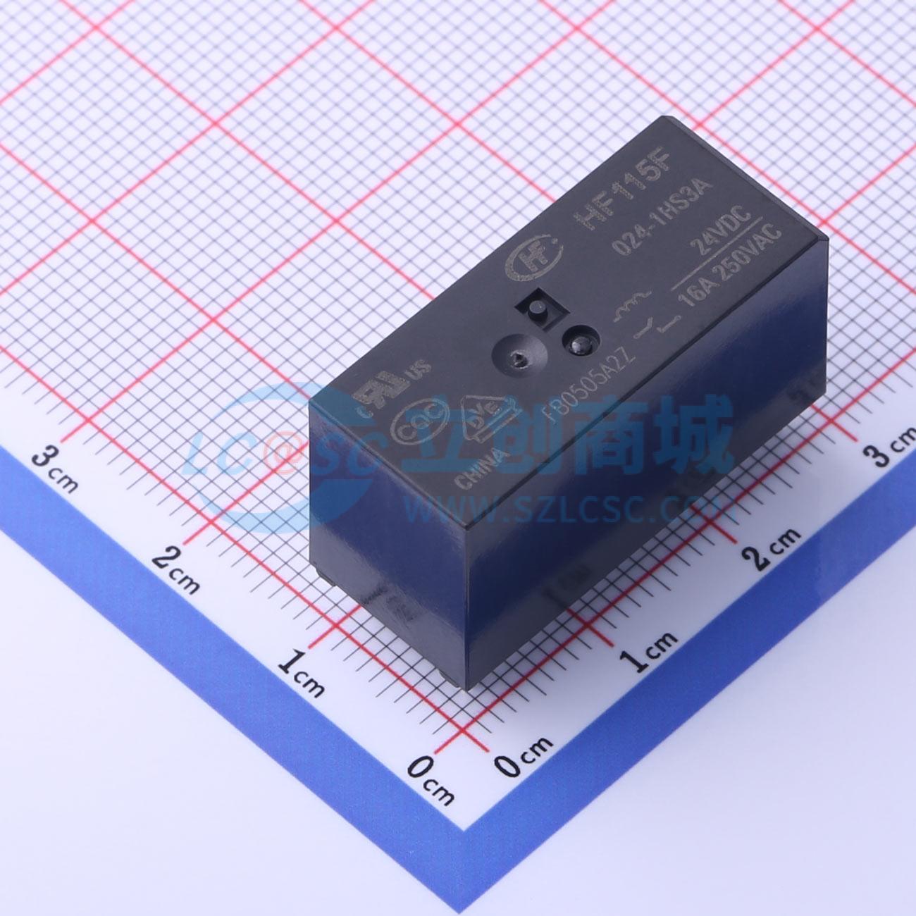 功率继电器 HF115F/024-1HS3A DIP,12.7x29mm 6 24V 电子元器件