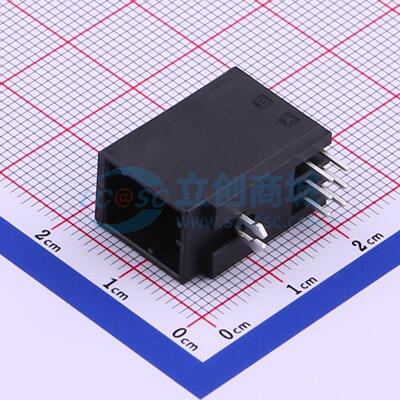 线对板针座 1376136-1 弯插,P=2.5mm 2x3P 弯插 电子元器件配单