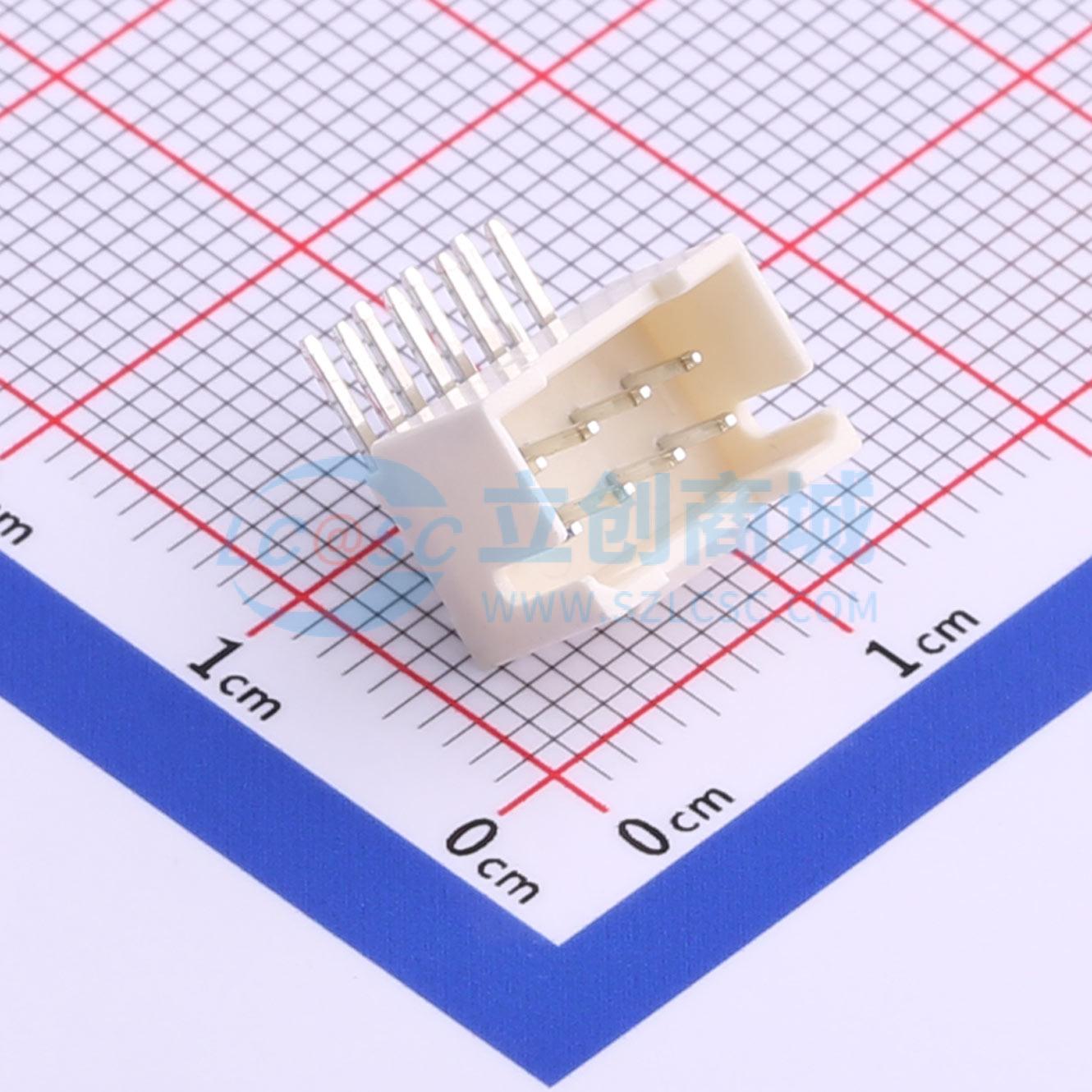 线对板针座 HX20028-8WAP 弯插,P=2mm 2x4P 弯插 电子元器件配单