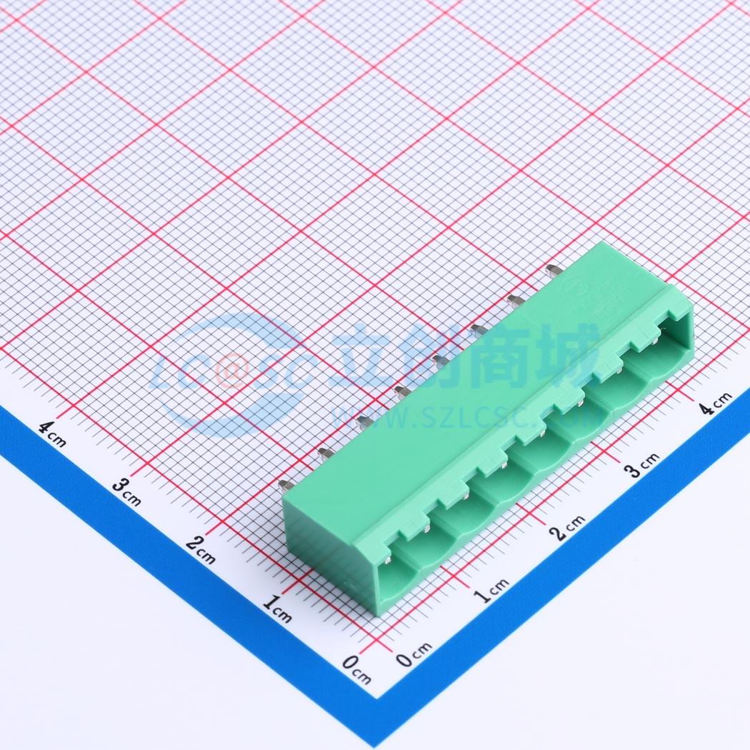 插拔式接线端子 MX2EDGVC-5.08-08P-GN01-Cu-A 插件,P=5.08mm 板