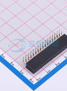 排母 XDM254-2-16-W-8.5-G0 弯插,P=2.54mm 2x16P 方孔 原装正品