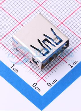 USB连接器 U231-091N-3BLRC10 插件 USB3.0连接器 AF9P蓝胶快充专