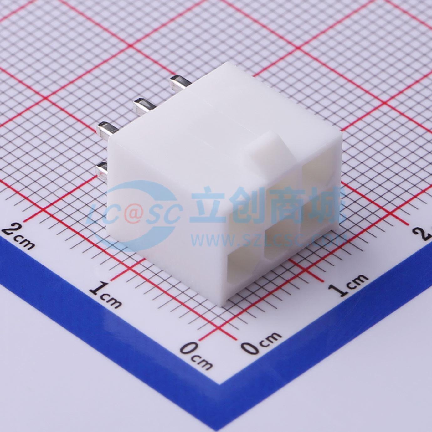 线对板针座 C4255WV-2X03PV0 插件,P=4.2mm 2x3P 直插 电子元器件