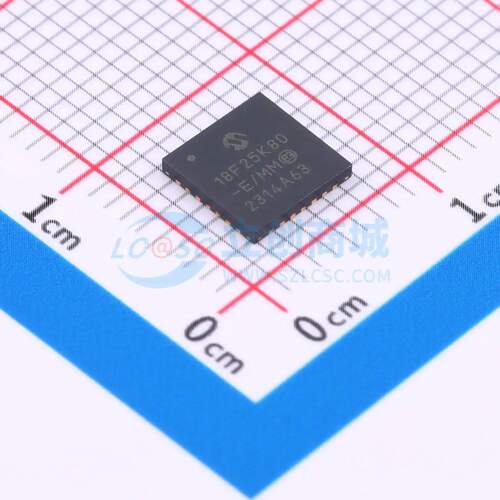 单片机(MCU/MPU/SOC) PIC18F25K80-E/MM QFN-28-EP(6x6) 原装正品