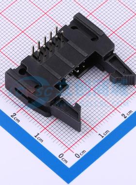 连接器 DS1011-10RBSiB7-B 插件,P=2.54mm 2x5P 牛角扣