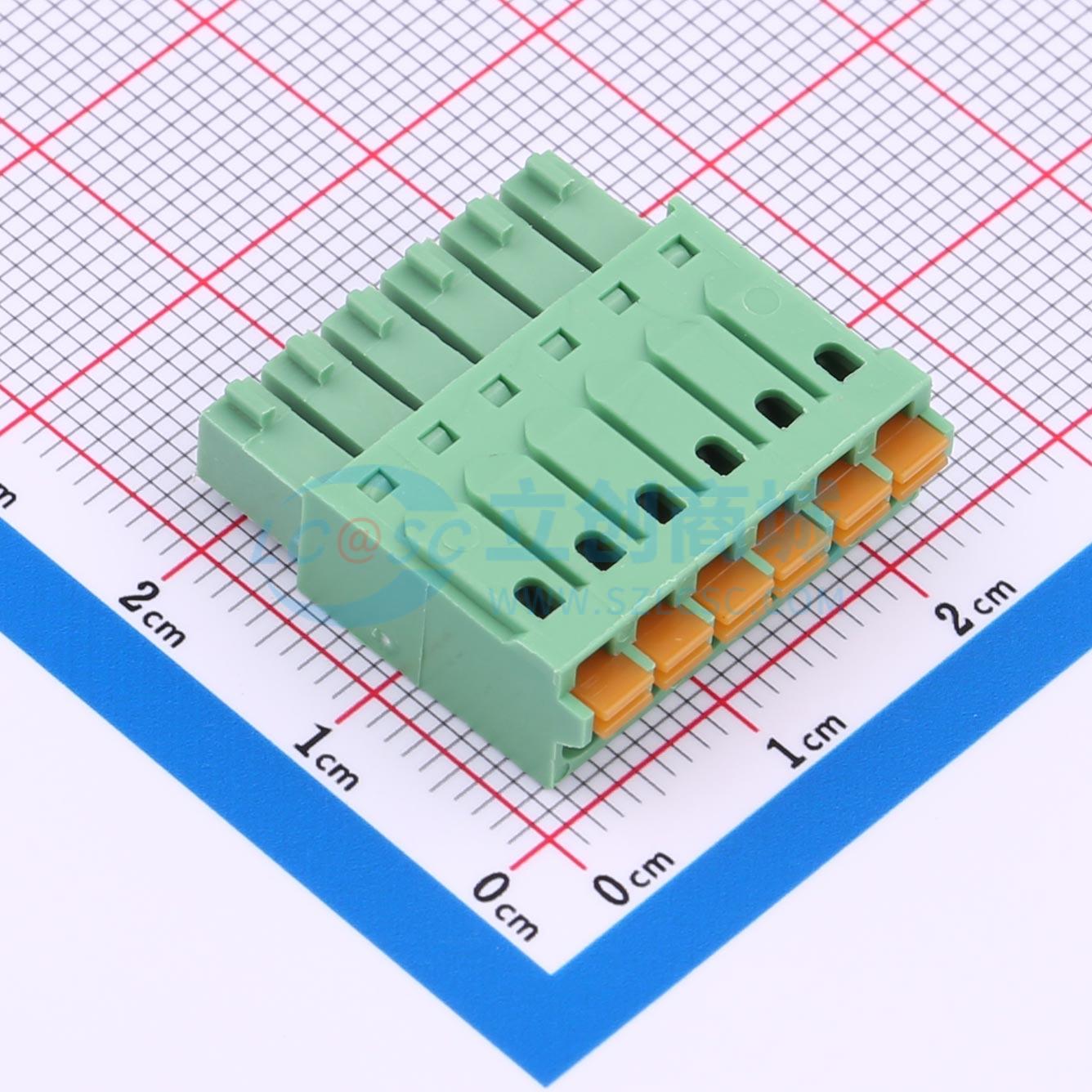 弹簧式接线端子 15EDGKN-3.5-06P-14-00A(H) 插件,P=3.5mm 原装