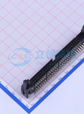 连接器 B-3100R60P-A110 弯插,P=2.54mm 2x30P 牛角扣