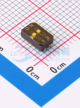 拨码开关 218-2LPSTJ - 2位 平拨,凹槽式 J型引脚 原装正品