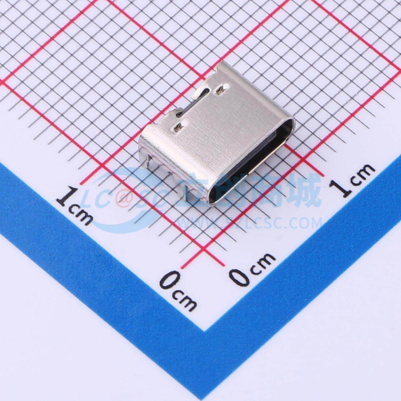 USB连接器 BTC-TC16T-33 SMD 16P 立式 贴片 H=6.5 TPS Type-C 卧
