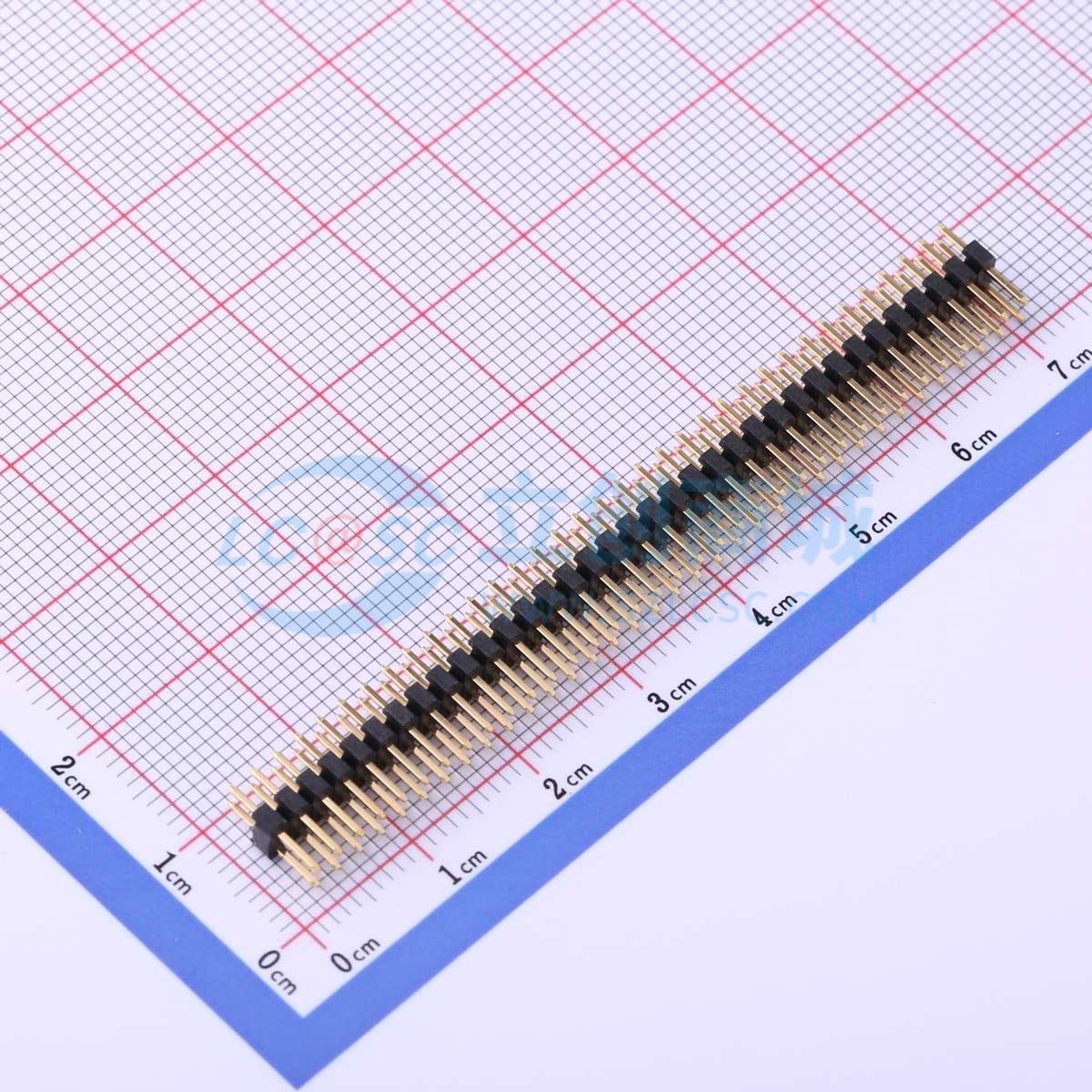 排针 X4621WV-2x35I-C40D28 插件,P=2mm 2x35P 方针 电子元器件