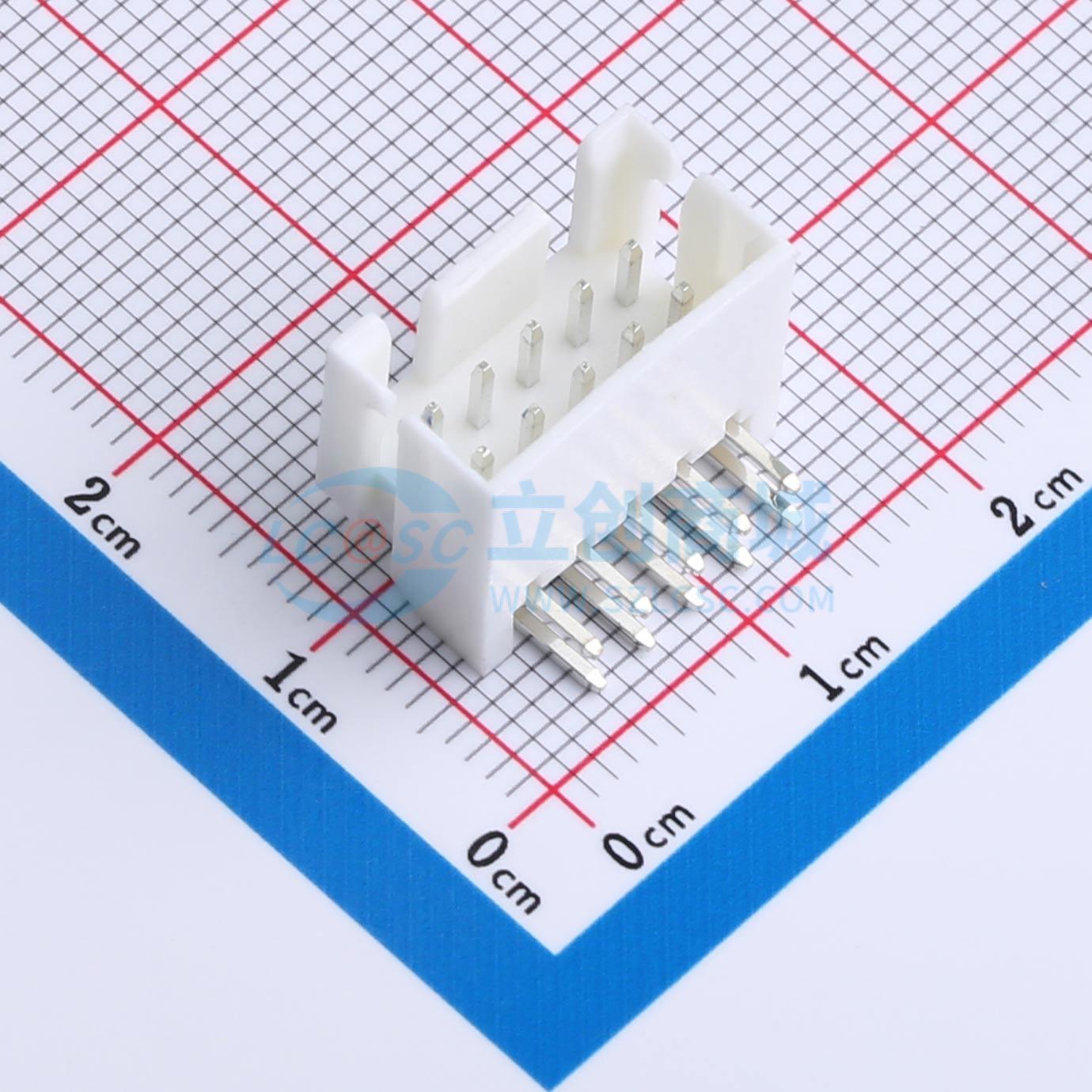 线对板针座 XD-XHD-2*5AW 插件,P=2.54mm 2x5P 弯插 电子元器件