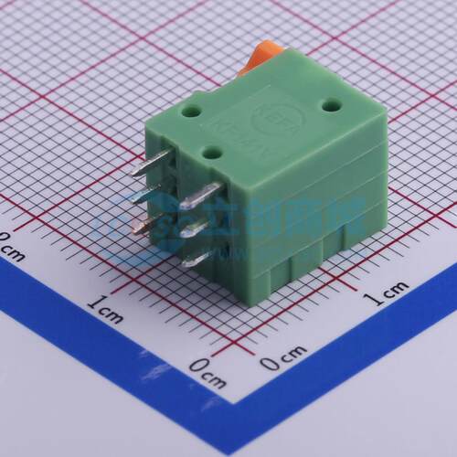 弹簧式接线端子 KF141V-2.54-3P 插件,P=2.54mm 2.54mm 原装正品