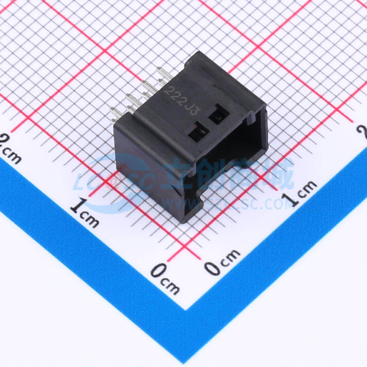线对板针座 DF51K-8DP-2DSA(800) 插件,P=2mm 电子元器件配单