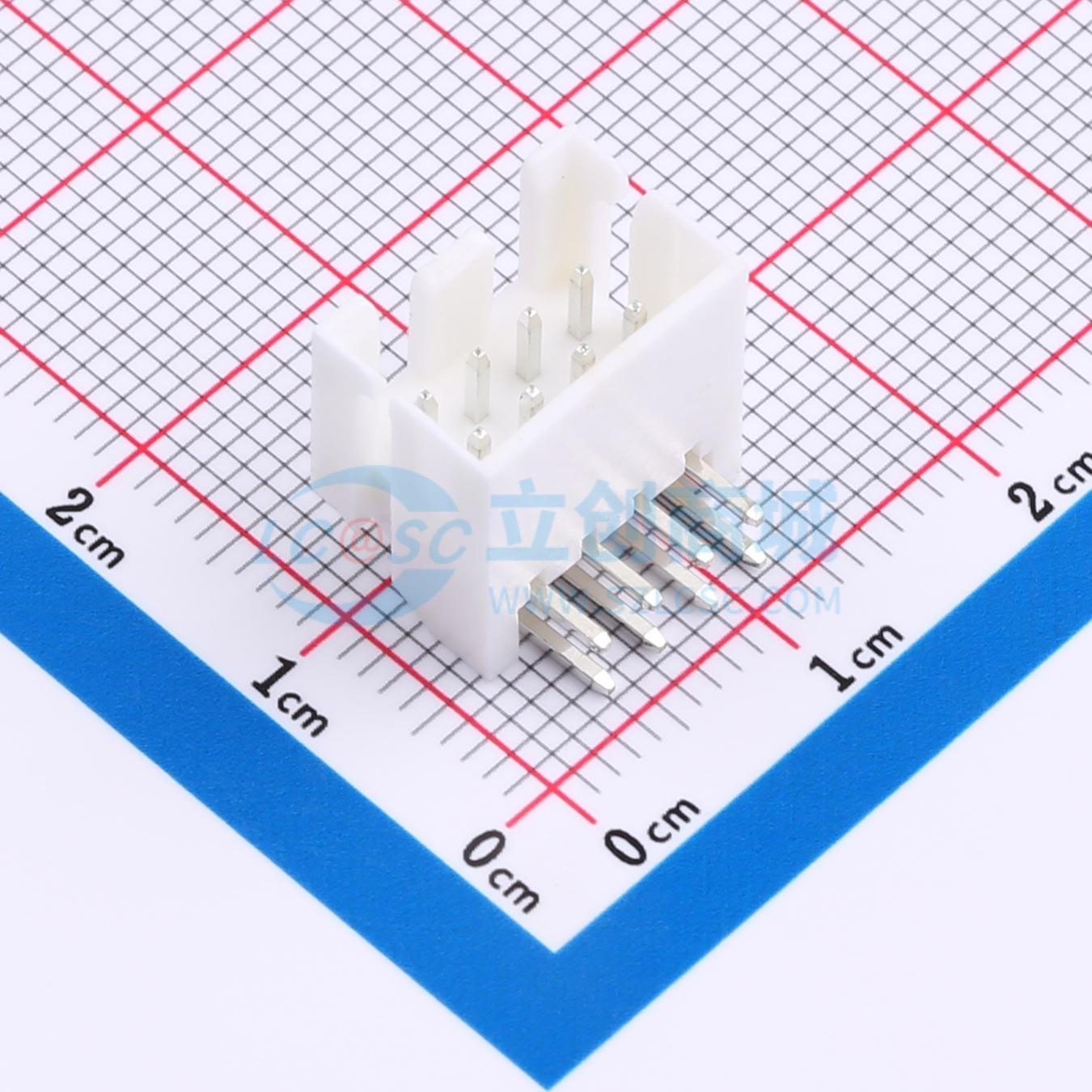 线对板针座 XD-XHD-2*4AW 插件,P=2.54mm 2x4P 弯插 电子元器件