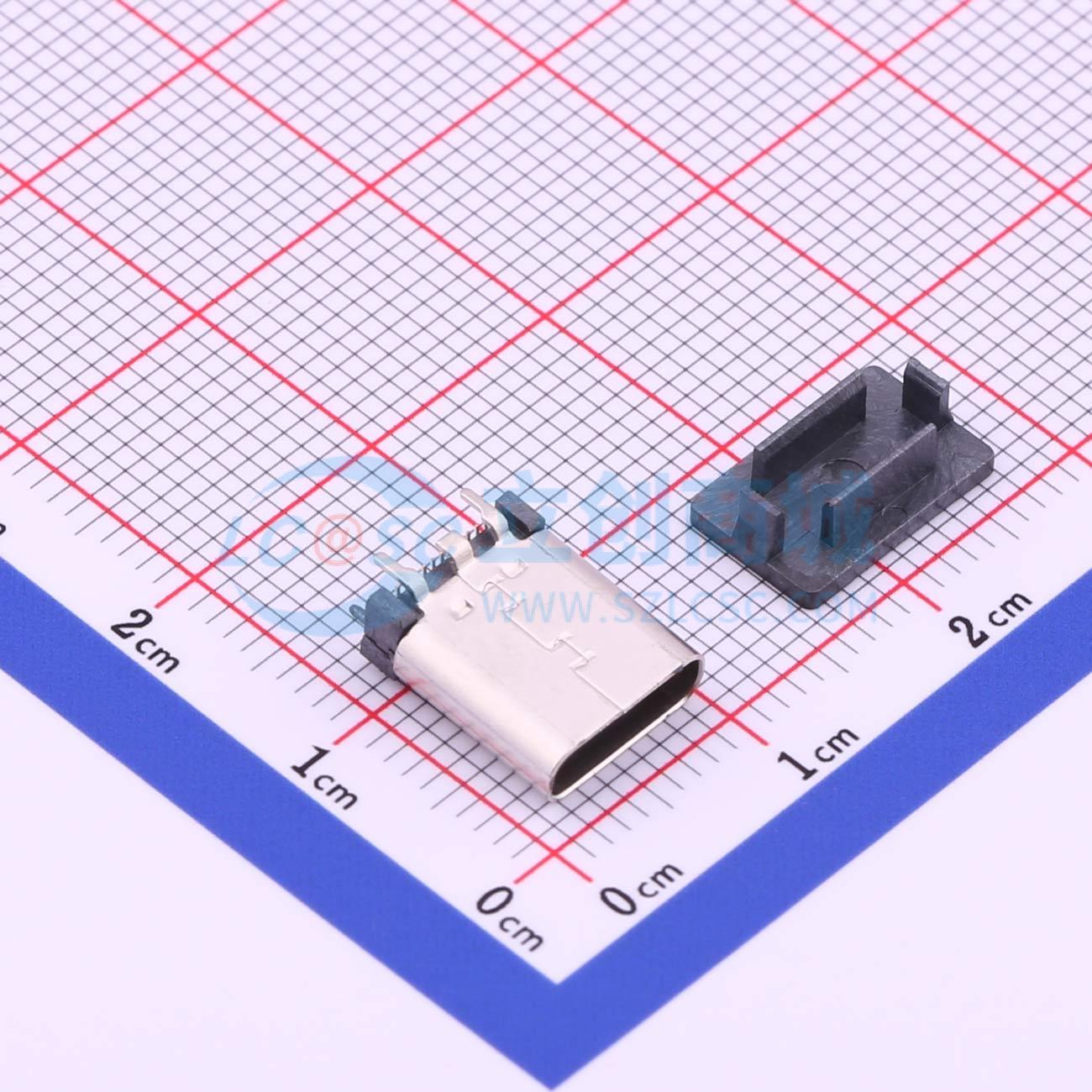 USB连接器 TYPEC-501-ACP24 SMD 24P 立式TYPE-C母座8.94x3.8x10.
