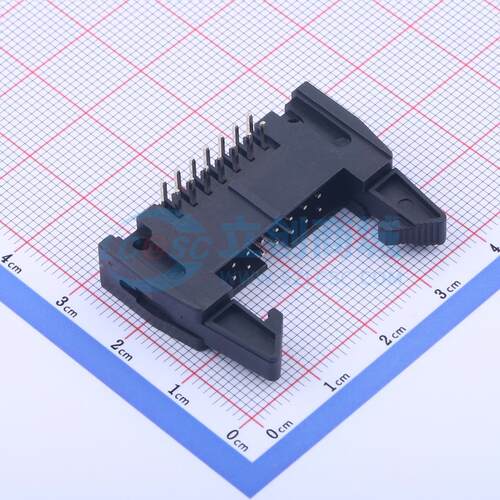 连接器 NJ-2.54-2*7PW 弯插,P=2.54mm 2x7P 牛角扣