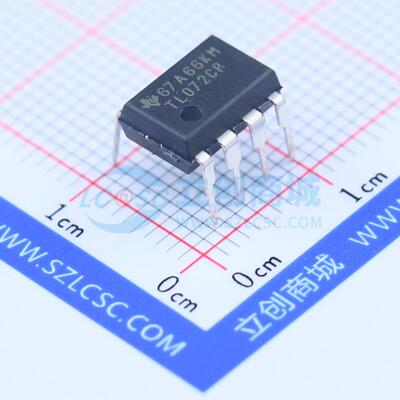 FET输入运放 TL072CP DIP-8 原装正品 电子元器件配单