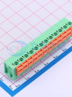 弹簧式接线端子 DB142V-5.08-12P-GN 插件,P=5.08mm 1x12P 5.08mm