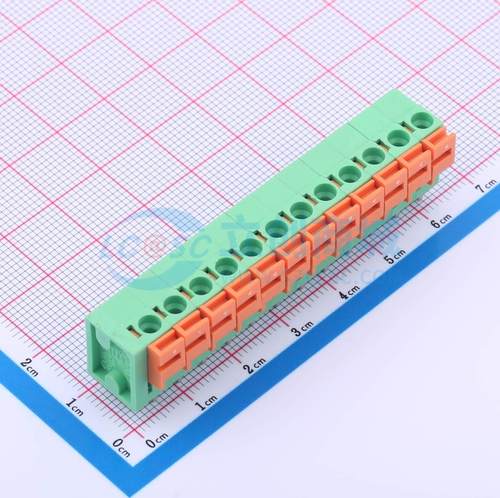 弹簧式接线端子 DB142V-5.08-12P-GN 插件,P=5.08mm 1x12P 5.08mm