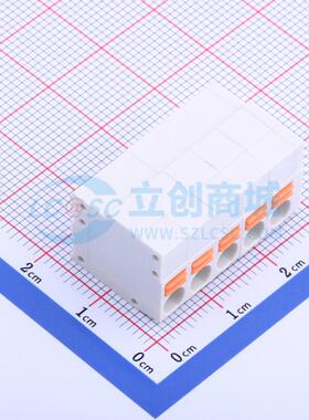 弹簧式接线端子 KF239-5.0-5P 插件,P=5mm 1x5P 5mm 电子元器件