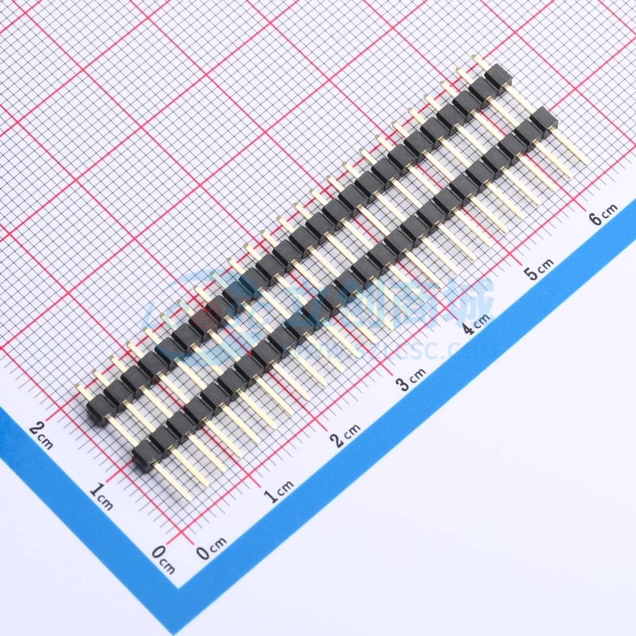 排针 X6512WV-25H-C60D30-E100 插件,P=2.54mm 1x25P 方针 原装
