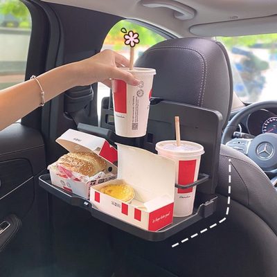 可折叠电脑笔记本餐桌收纳饭桌多功能支架车载小桌板后排汽车座椅