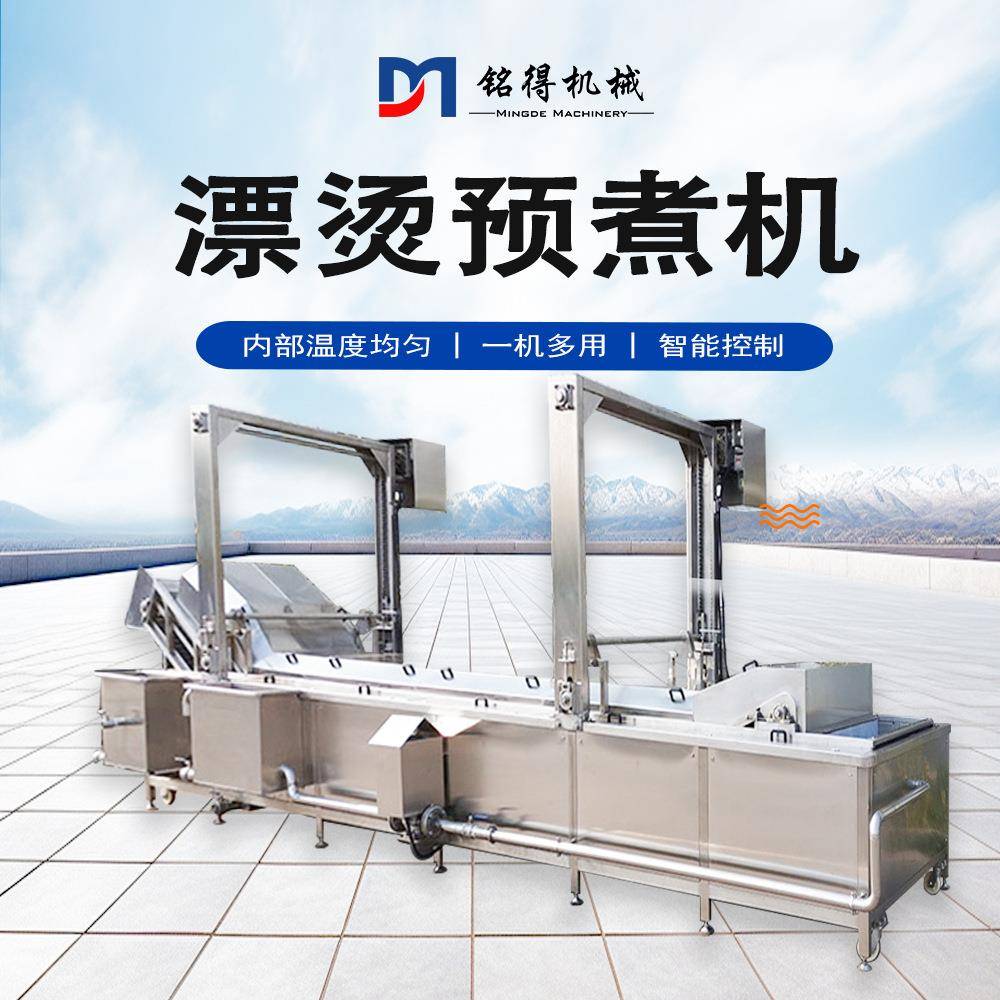 青菜固色漂烫设备 全自动荠菜漂烫清洗线 自动控温竹笋漂烫机