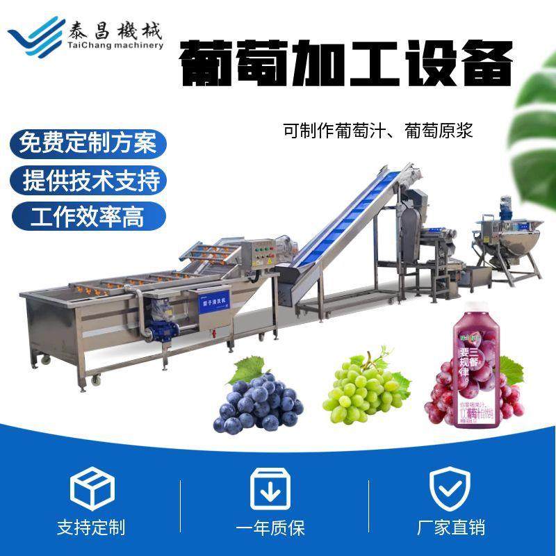 葡萄汁生产线晴王葡萄榨汁机器葡萄饮料糖浆加工设备提子果酱机器