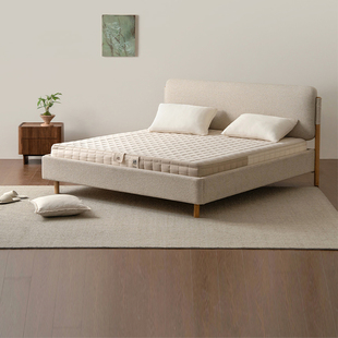 栖作春夏软床进口松木双人床简约现代全实木床家居卧室原木风1.8m