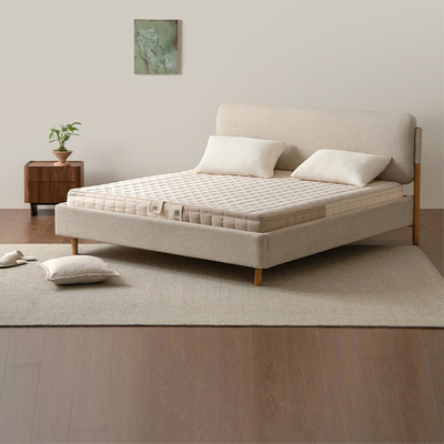 栖作春夏软床进口松木双人床简约现代全实木床家居卧室原木风1.8m