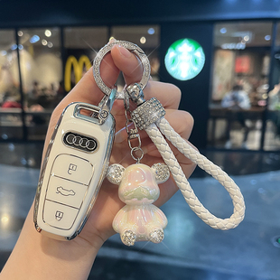适用奥迪A6L钥匙套a3l新款 A4L高级感q3汽车q2l男a5扣a7l壳q5l女士