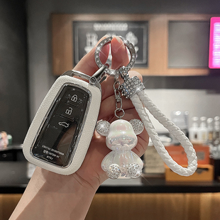 适用丰田钥匙套新凯美瑞卡罗拉雷凌亚洲龙chr荣放威兰达包扣女士