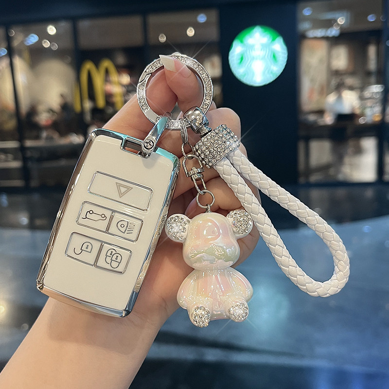 适用路虎钥匙套揽胜运动版卫士车星脉极光扣发现4神行5捷豹壳女士