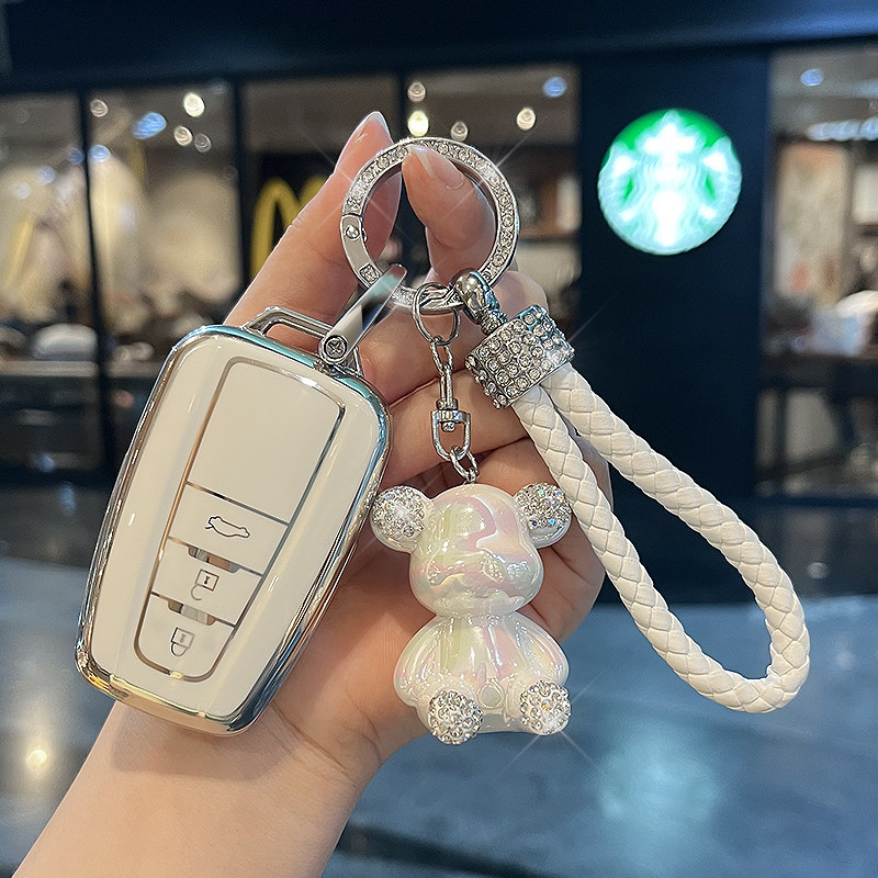 适用丰田车钥匙套新凯美瑞卡罗拉雷凌亚洲龙汉兰达荣放chr壳扣女