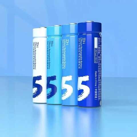 紫米锂可充电池儿装5号4节可充电锂电池适用套能门锁智童玩具图片