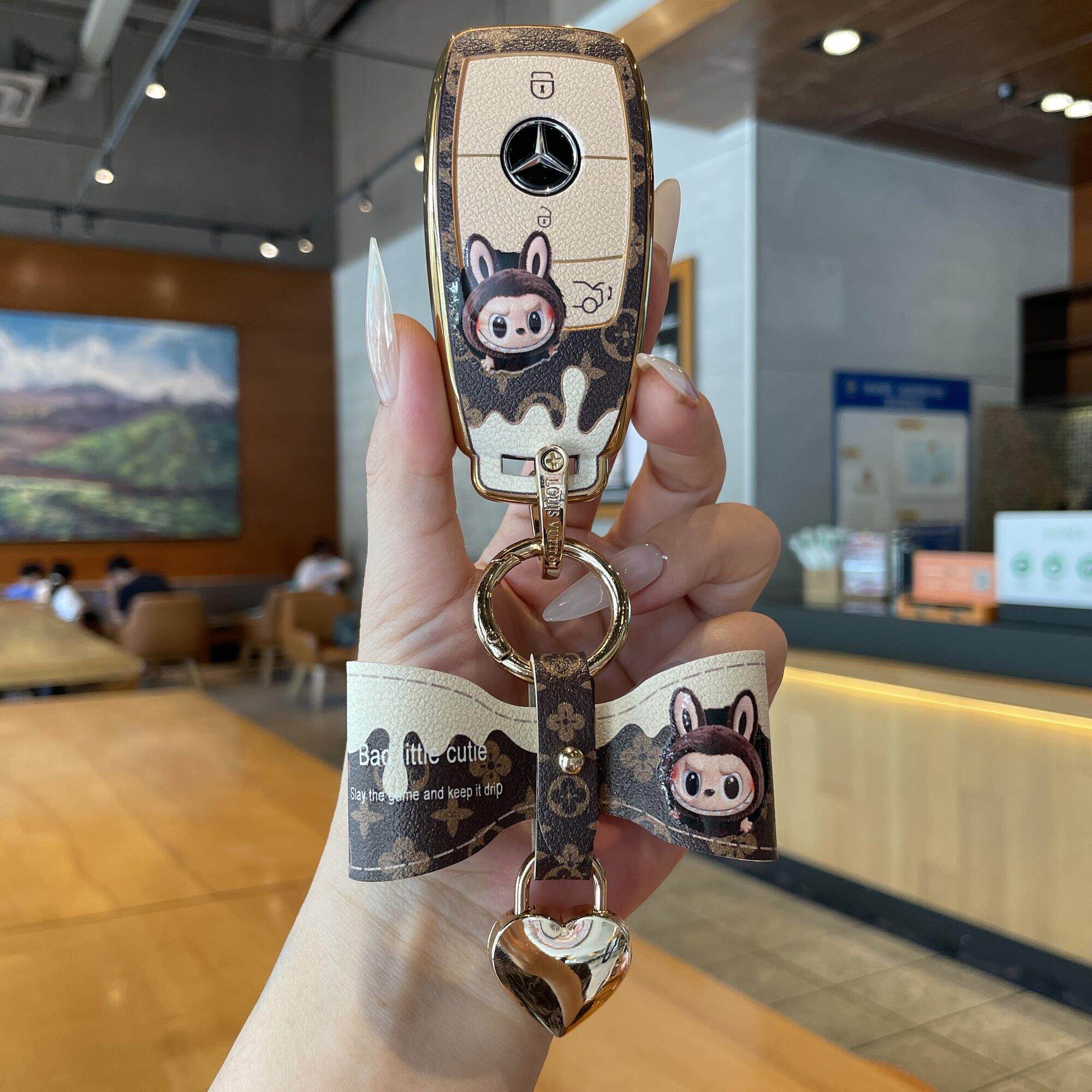 奔驰e300l钥匙套e级c260l车a200l女s级glb220包glc壳gle扣gla潮流