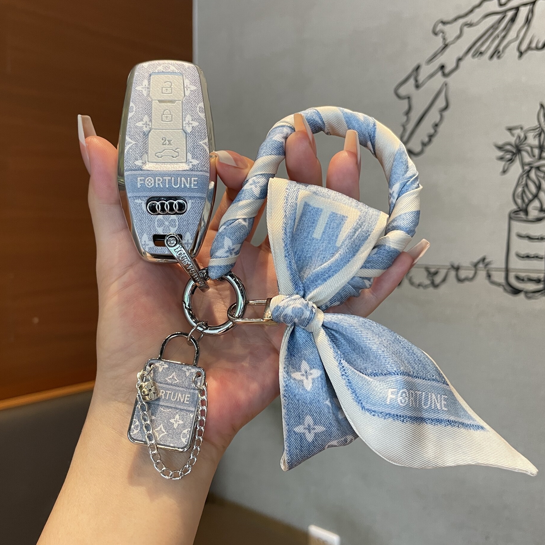2025款奥迪A5L钥匙套专用新款A6L汽车Q6Letron高档保护壳扣包男女