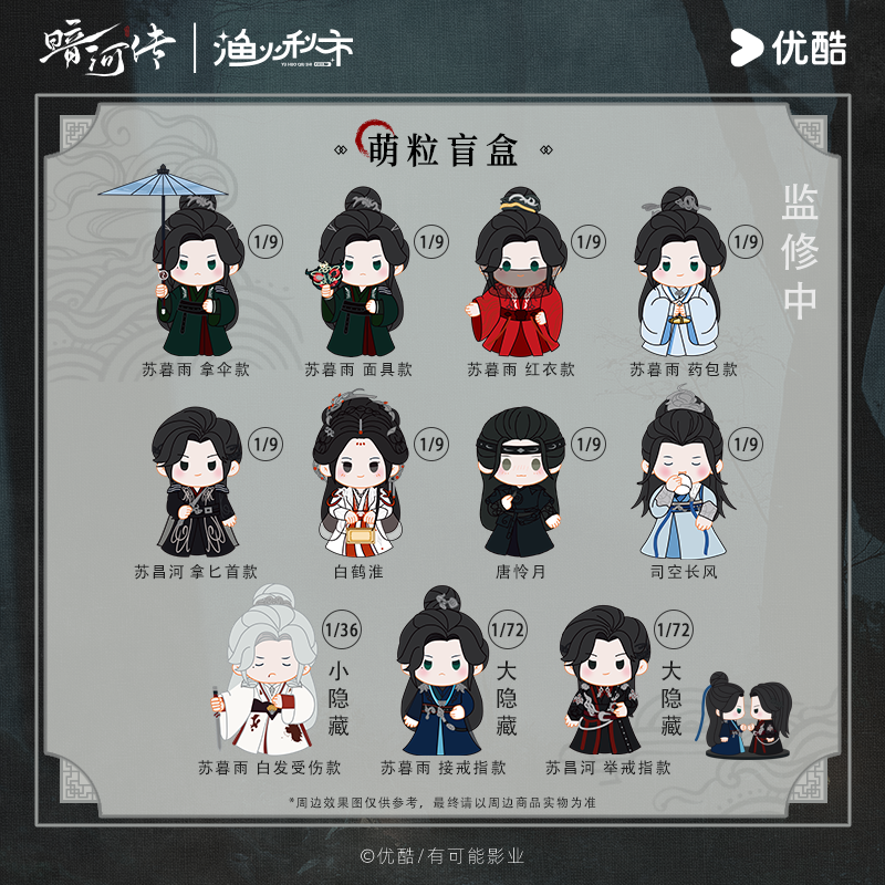 【暗河传·墨染江湖】系列官方正版周边-萌粒盲盒
