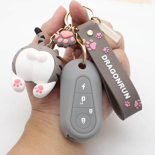 适用台铃电动车N51GC6钥匙套新日小刀S5小鸟电瓶车遥控硅胶保护壳